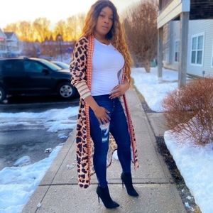 Leopard print cardigan